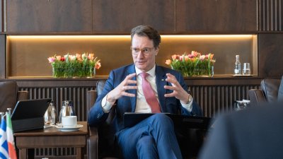 Ministerpräsident Hendrik Wüst empfängt den Botschafter Griechenlands