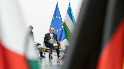 Ministerpräsident Wüst empfängt den Premierminister der Republik Usbekistan Abdulla Aripov