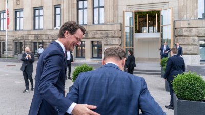 Ministerpräsident Hendrik Wüst empfängt Außenminister Dr. Johann Wadephul