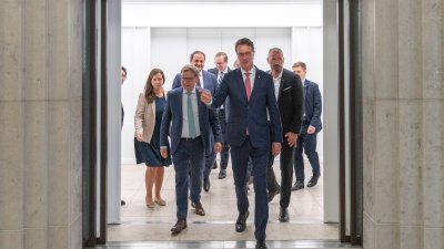 Ministerpräsident Hendrik Wüst empfängt Außenminister Dr. Johann Wadephul