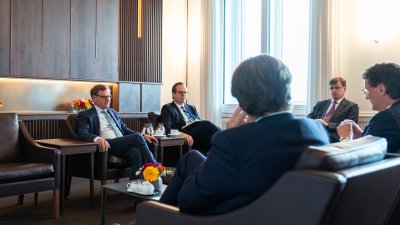 Ministerpräsident Hendrik Wüst empfängt Außenminister Dr. Johann Wadephul