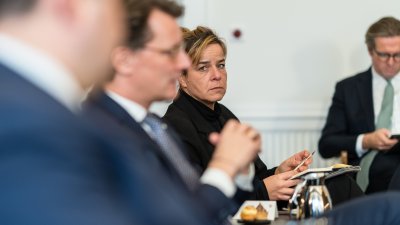 Ministerpräsident Wüst empfängt den Gouverneur von Minnesota Tim Walz