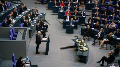 Bundespräsident Frank Walter Steinmeier hält im Bundestag eine Rede