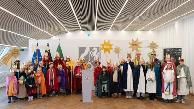 Ministerpräsident Hendrik Wüst empfängt Sternsinger