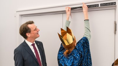 Ministerpräsident Hendrik Wüst empfängt Sternsinger