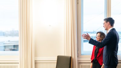 Ministerpräsident Wüst empfängt die Botschafterin von Kanada in Deutschland zum Antrittsbesuch