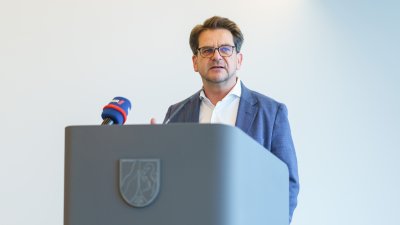 Pressekonferenzsituation