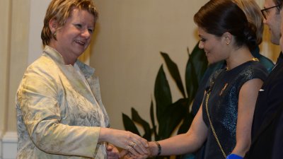 Schwedisches Kronprinzessinnenpaar in Düsseldorf eingetroffen, 28.01.2014