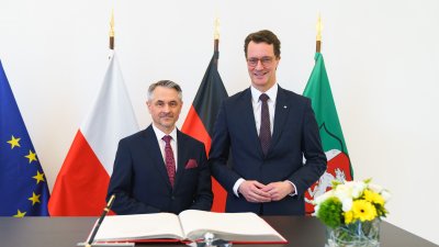 Ministerpräsident Hendrik Wüst empfängt den Botschafter der Republik Polen