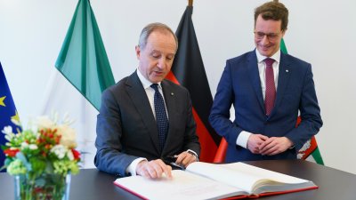 Ministerpräsident Hendrik Wüst trifft den italienischen  Botschafter Armando Varricchio