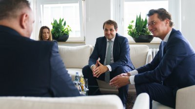 Ministerpräsident Hendrik Wüst empfängt den Marschall der polnischen Woiwodschaft Schlesien