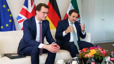 Ministerpräsident Wüst empfängt die Botschafterin des Vereinigten Königreichs Jill Gallard