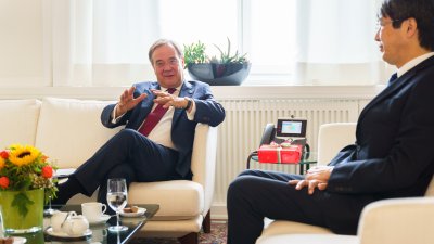 Ministerpräsident Armin Laschet empfängt den Generalkonsul von Japan in Nordrhein-Westfalen
