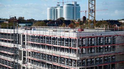 Richtfest des neuen Hüffer-Campus von Universität und Fachhochschule Münster