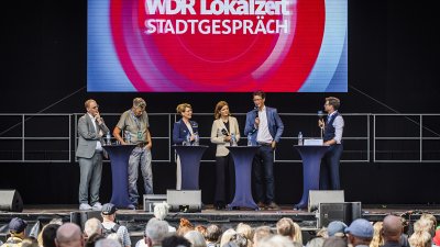 MP Wüst beim WDR Lokalzeit Stadtgespräch