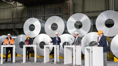 Bundespräsident Steinmeier und Ministerpräsident Wüst besuchen thyssenkrupp und Air Liquide