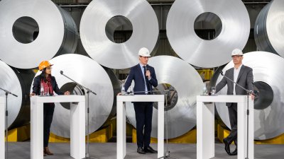 Bundespräsident Steinmeier und Ministerpräsident Wüst besuchen thyssenkrupp und Air Liquide