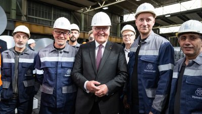 Bundespräsident Steinmeier und Ministerpräsident Wüst besuchen thyssenkrupp und Air Liquide
