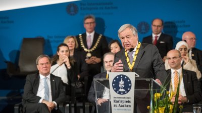 Internationaler Karlspreis an UN-Generalsekretär António Guterres