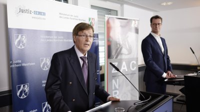 Ministerpräsident Hendrik Wüst dankt Staatsanwältinnen und Staatsanwälten für die innovative Arbeit im Bereich der Bekämpfung von Cyberkriminalität