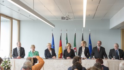 Pressekonferenz zur Umbildung des Landeskabinetts