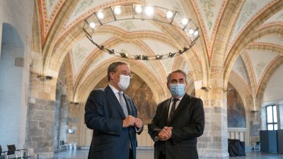 Ministerpräsident Laschet empfängt Präsidenten der französischen Region Hauts-de-France Xavier Bertrand