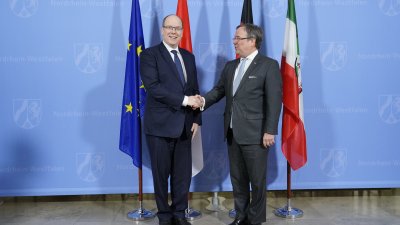 Ministerpräsident Armin Laschet empfängt Fürst Albert II. von Monaco