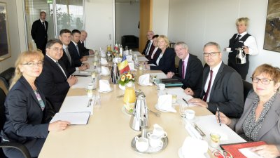 Ministerpräsidentin Hannelore Kraft empfängt Rumäniens Vize-Premier und Wirtschaftsminister Costin Borc