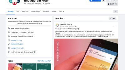 „Engagiert in NRW“ jetzt auf Instagram und Facebook