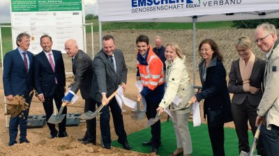 Spatenstich zum Bau der neuen Lippedeiche in Haltern-Lippramsdorf und Marl