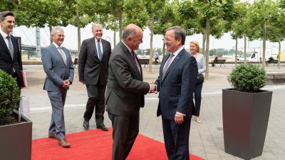 Ministerpräsident Armin Laschet empfängt Österreichs Nationalratspräsidenten, Wolfgang Sobotka