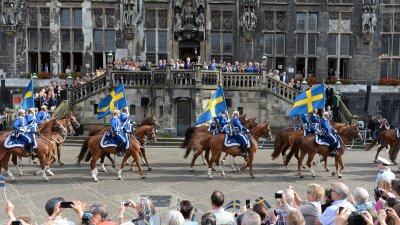 König Carl Gustaf und Königin Silvia von Schweden besuchen Aachen