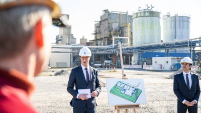 Ministerpräsident Hendrik Wüst besucht Air Liquide in Oberhausen