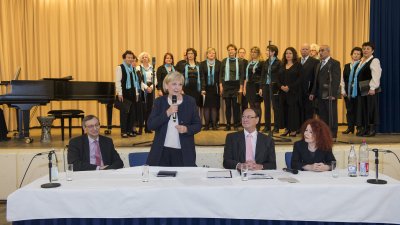 Ministerpräsidentin Kraft hält eine Rede vor der Synagogen-Gemeinde Köln