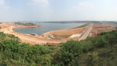 Areal des neuen Stadtviertels Tianfu New Area in Chengu