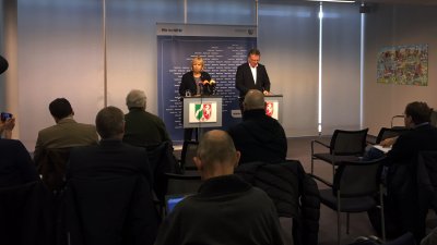 Pressekonferenz von Ministerpräsidentin Hannelore Kraft am 20. Dezember 2016 zu den Ereignissen in Berlin.