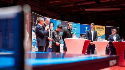 Pressekonferenz zum Anmeldestart zur „1-Punkt-WM“ im Tischtennis