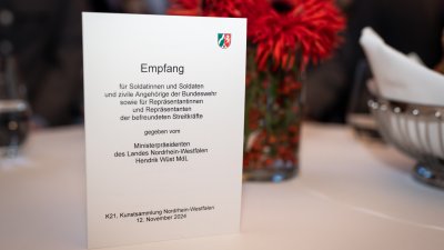 Ministerpräsident Wüst ehrt Soldatinnen und Soldaten der Bundeswehr und Repräsentanten der befreundeten Streitkräfte