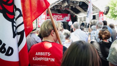 Kundgebung des DGB NRW „Mach dich stark mit uns!“ in Siegburg