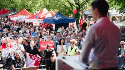Kundgebung des DGB NRW „Mach dich stark mit uns!“ in Siegburg