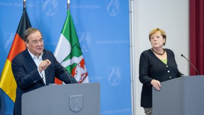 Bundeskanzlerin Angela Merkel und Ministerpräsident Armin Laschet im Märkischen Kreis und in Hagen