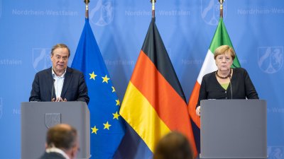 Bundeskanzlerin Angela Merkel und Ministerpräsident Armin Laschet im Märkischen Kreis und in Hagen
