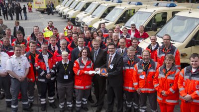 Hilfsorganisationen in NRW erhalten neue Gerätewagen für den Sanitätsdienst, 17.04.2013