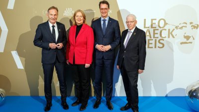 Verleihung des Leo-Baeck-Preises 2024: Ministerpräsident Hendrik Wüst hält Laudatio auf Preisträger Hans-Joachim Watzke