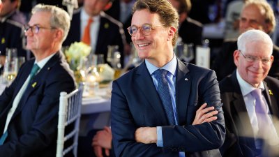 Verleihung des Leo-Baeck-Preises 2024: Ministerpräsident Hendrik Wüst hält Laudatio auf Preisträger Hans-Joachim Watzke