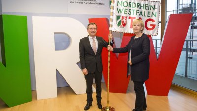 Antrittsbesuch des Düsseldorfer Oberbürgermeisters Thomas Geisel bei Ministerpräsidentin Hannelore Kraft