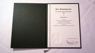 Staatspreis 2018 an Bernhard Paul
