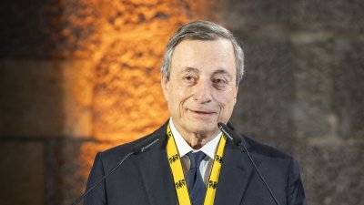 Mario Draghi während seiner Rede