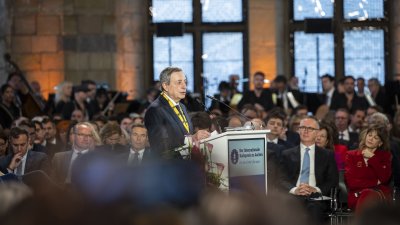 Mario Draghi während seiner Rede