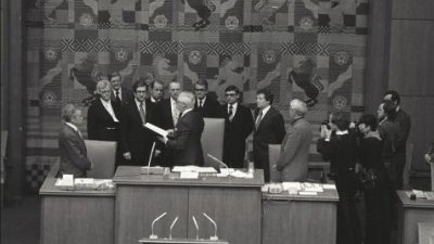 Historische Bilder aus den Kabinetten seit 1946